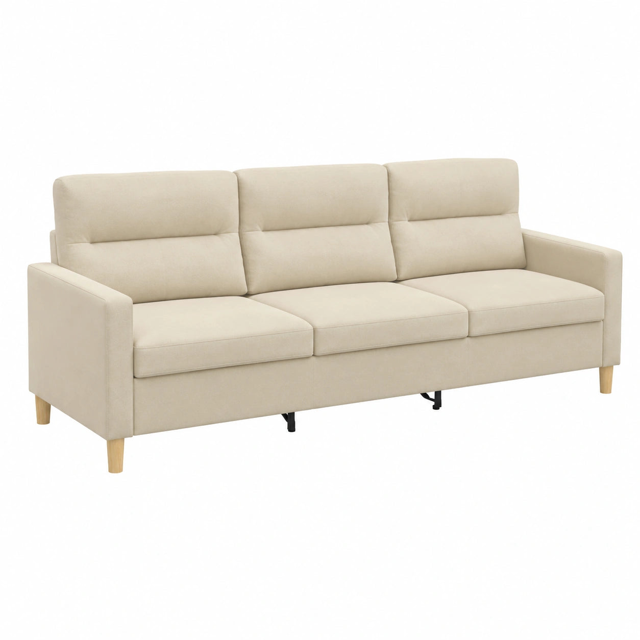 Divano angolare in crema 4 pezzi, imbottitura schiuma, 78x77x80 cm, per soggiorno e piccoli spazi