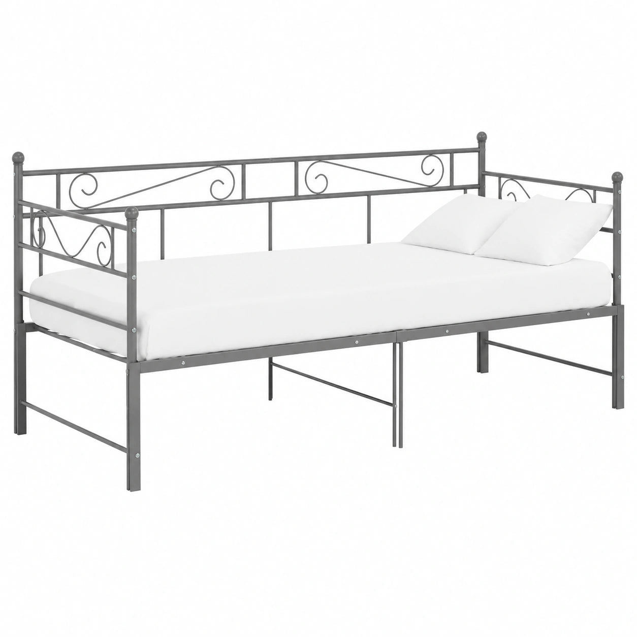 Divano Letto Estensibile in Metallo 90x200 cm per Soggiorno e Cameretta