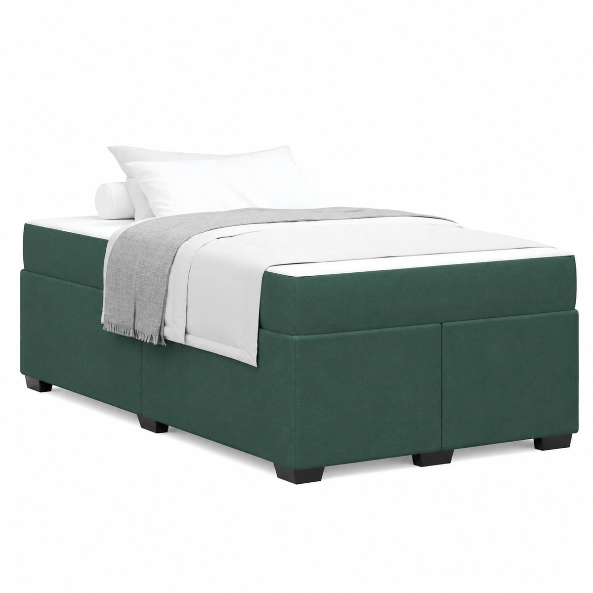 Letto Divano in Velluto Verde Scuro 120x200 cm con Rete a Doghe