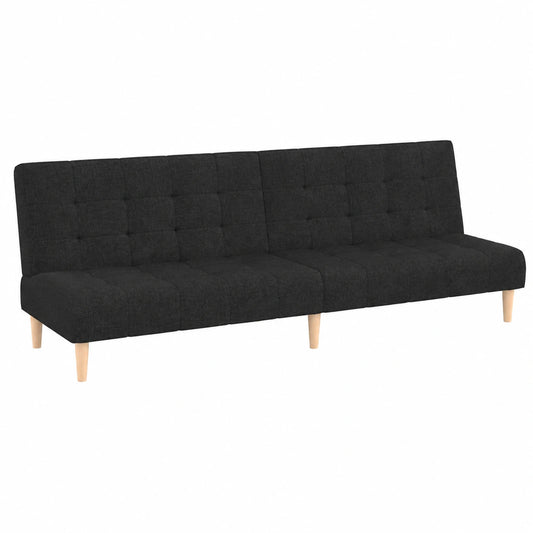 Divano Letto 2 Posti con Schienale Regolabile e Telaio in Legno, Perfetto per Piccoli Appartamenti