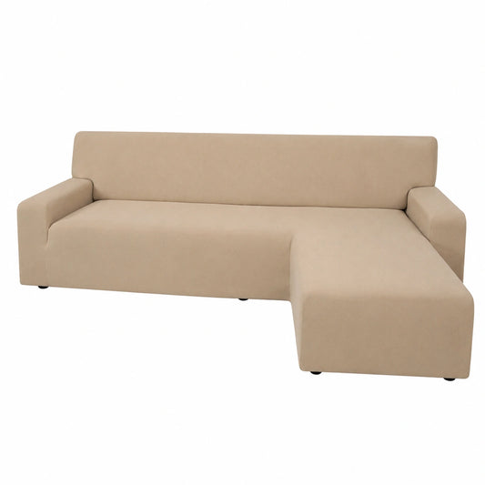Copridivano Genius con Chaise Longue a Destra, Modello Swing, Colore Tortora